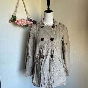 Beige Double-Breasted Women’s Peacoat size XS